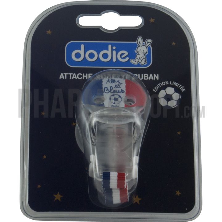 Attache-sucette ruban édition limité foot Dodie - un attache-sucette