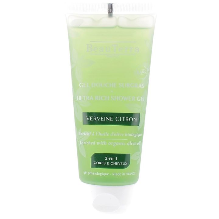Gel douche surgras verveine citron Beauterra - Tube de 100 ml