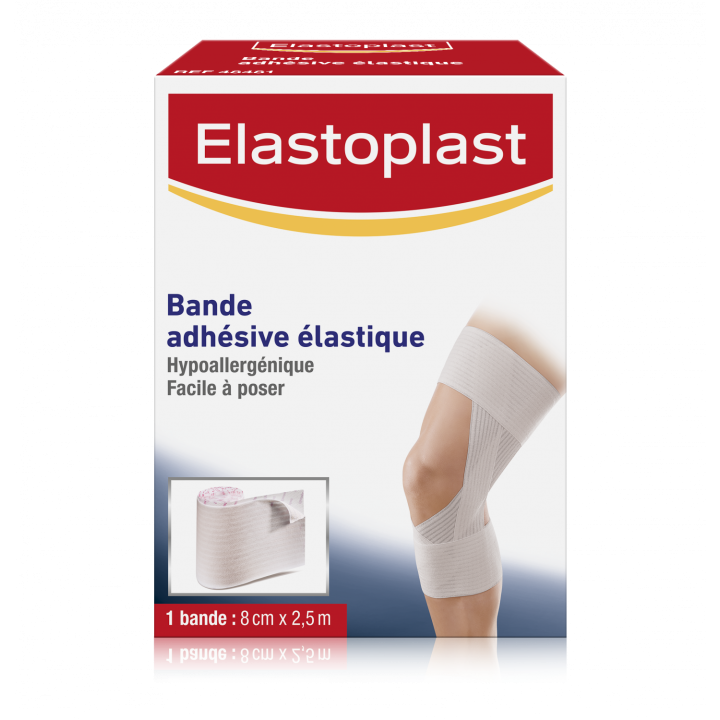 Bande adhésive élastique sport Elastoplast - bande de 8cm x 2,5 cm