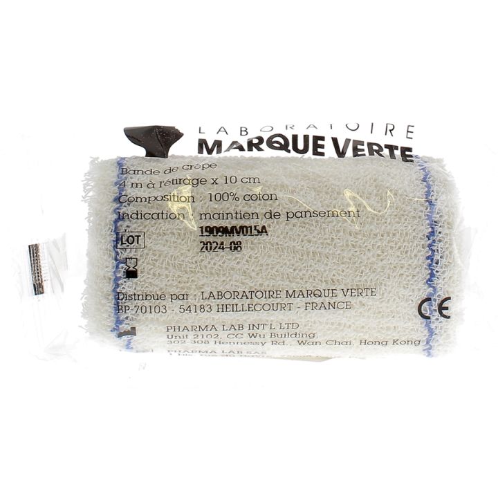 Bande de crêpe Marque Verte - bande de taille 4m x 10cm