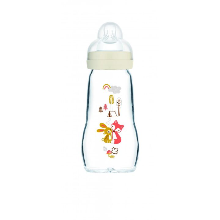 Biberon en verre débit 2 à partir de 0 mois MAM - un biberon de 260 ml