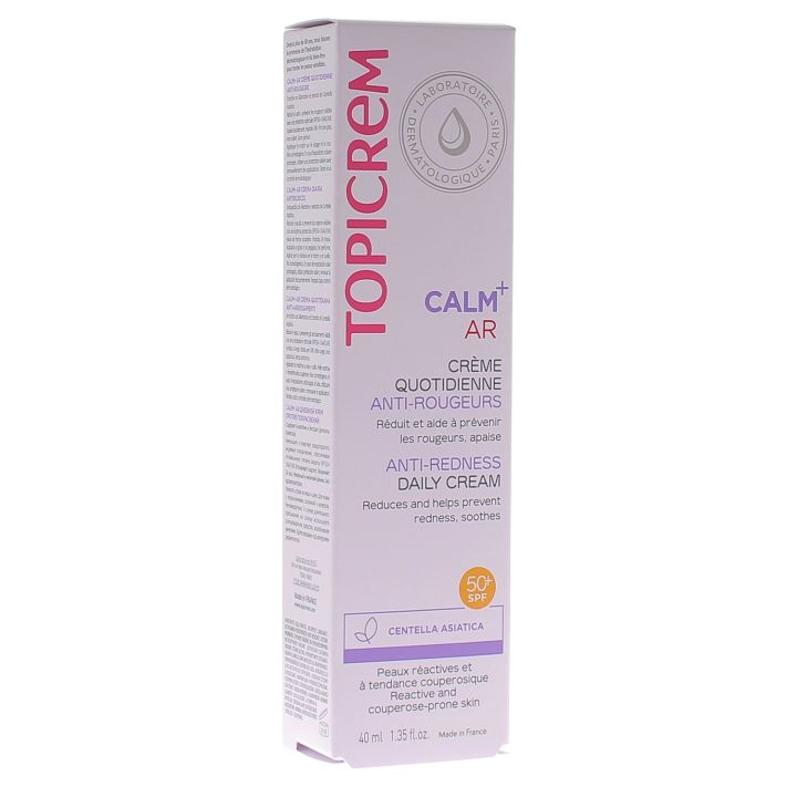 Calm+ AR Crème quotidienne anti-rougeurs Topicrem - tube de 40ml
