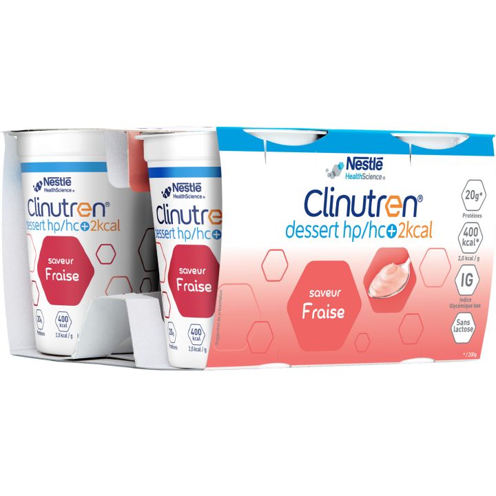 Clinutren saveur fraise HP/HC + Nestlé - lot de 4x200g