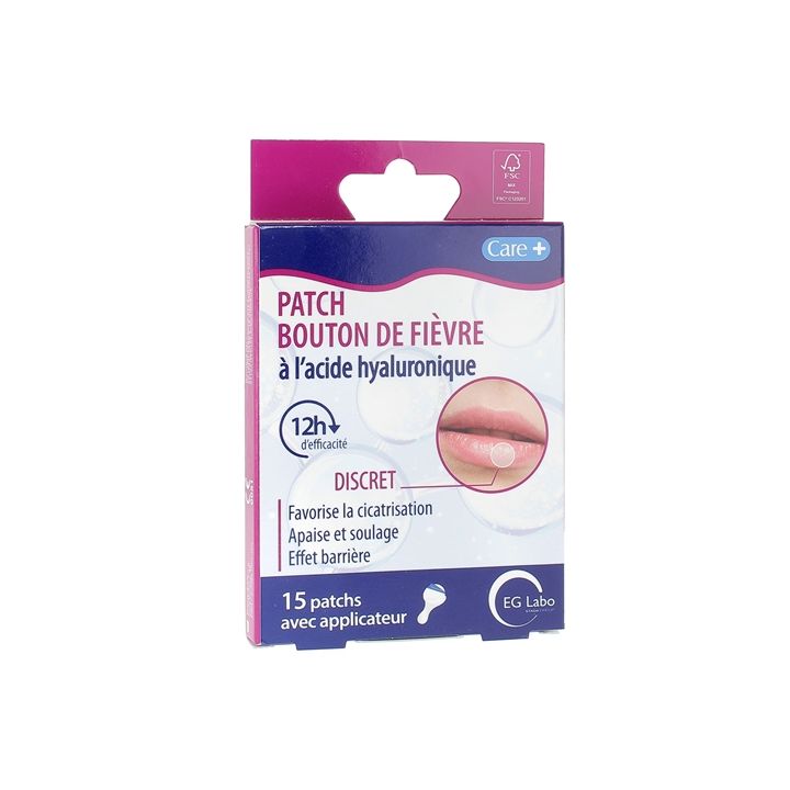 Care+ Patch boutons de fièvre EG Labo - boîte de 15 patchs