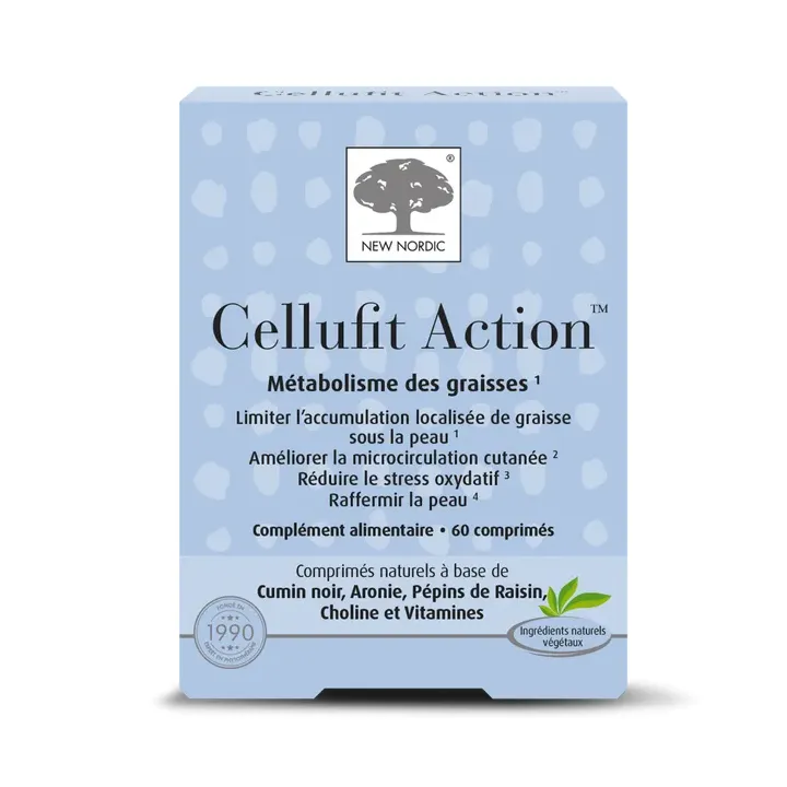 Cellufit action métabolisme des graisses New Nordic - boite de 60 comprimés