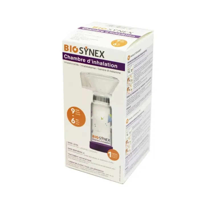 Chambre d'inhalation 9 mois à 6 ans Biosynex - boîte d'une chambre avec masque