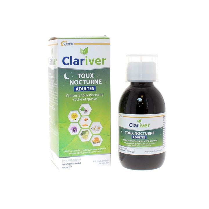 Clariver Toux nocturne adultes Cooper - flacon de 150 ml