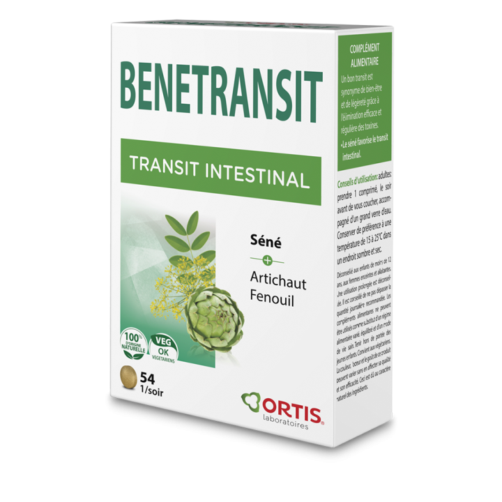 Bénétransit transit intestinal Ortis - boite de 54 comprimés
