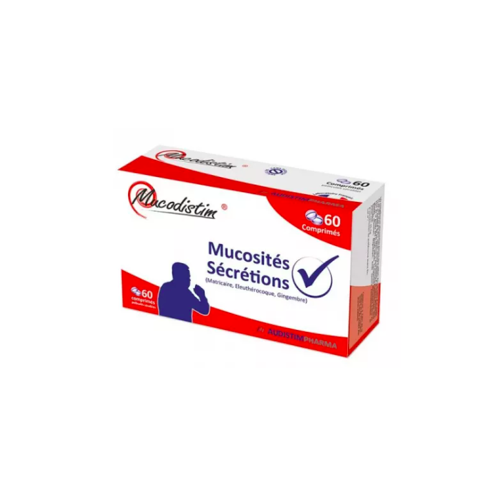 Mucodistim Mucosités et sécrétions AudistimPharma - boite de 60 comprimés