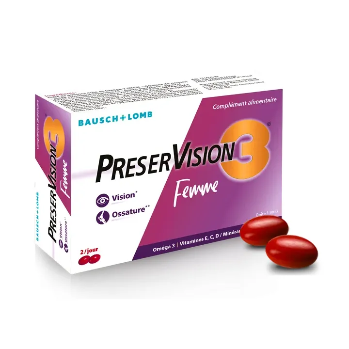 PreserVision 3 femme Bausch & Lomb - boite de 60 capsules