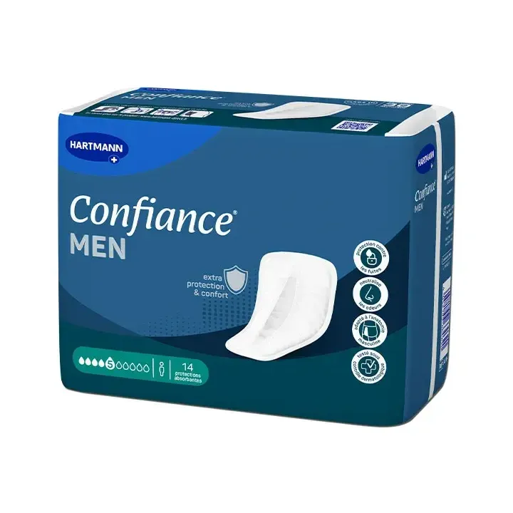Confiance Men Protections Anatomiques 5 gouttes Hartmann - sachet de 14 protections absorbantes