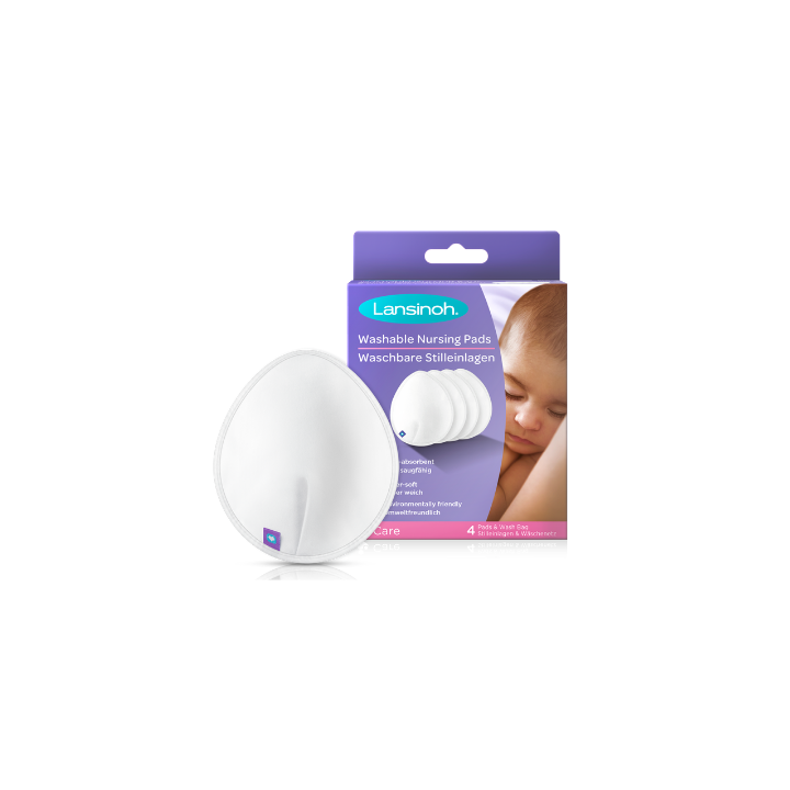 Coussinets d'allaitement lavables Lansinoh - boîte de 4 unités