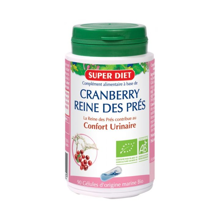Cranberry + Reine des près BIO  Super Diet - 90 gélules