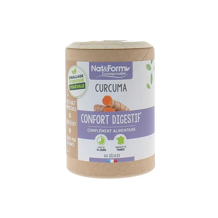 Curcuma confort digestif Nat&Form - boite de 60 gélules