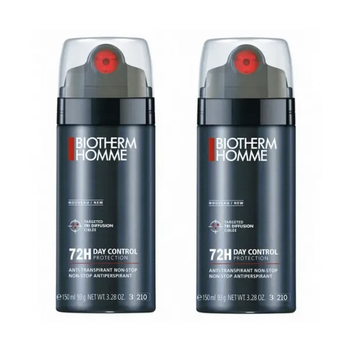 Day control 72H protection déodorant Biotherm homme - lot de 2 sprays de 150ml