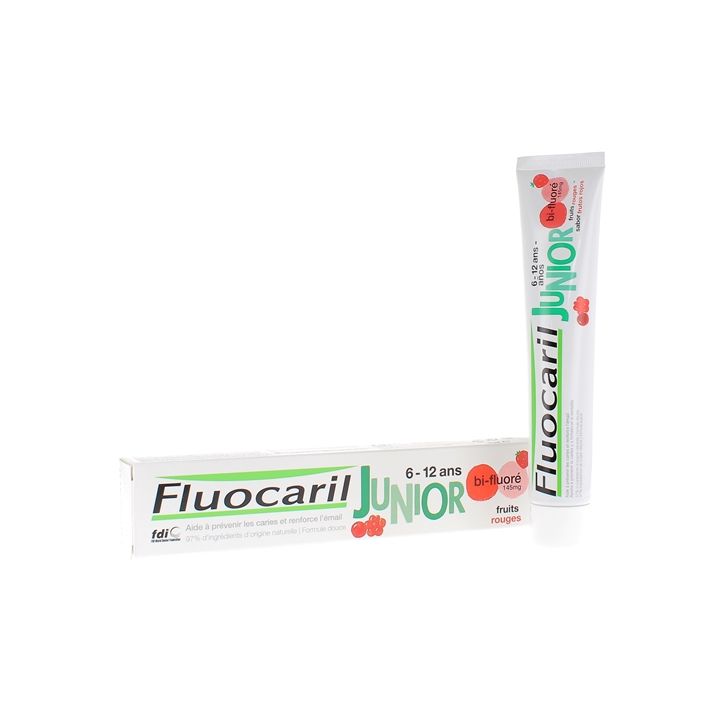 Dentifrice junior 1ères dents définitives fruits rouges Fluocaril - tube de 75 ml