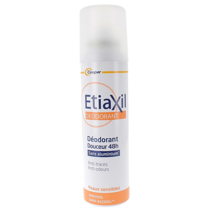 Déodorant douceur 48h sans aluminium Etiaxil - spray de 150 ml
