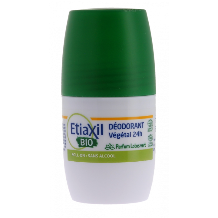 Déodorant végétal 24h bio parfum lotus vert Etiaxil - roll-on de 50ml