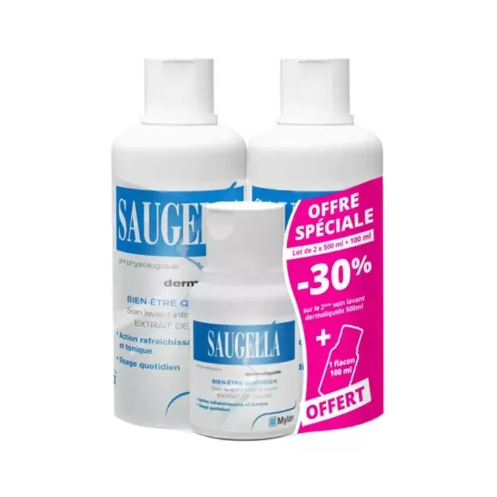 Dermoliquide soin lavant intime et corps Saugella - flacon de 500 ml