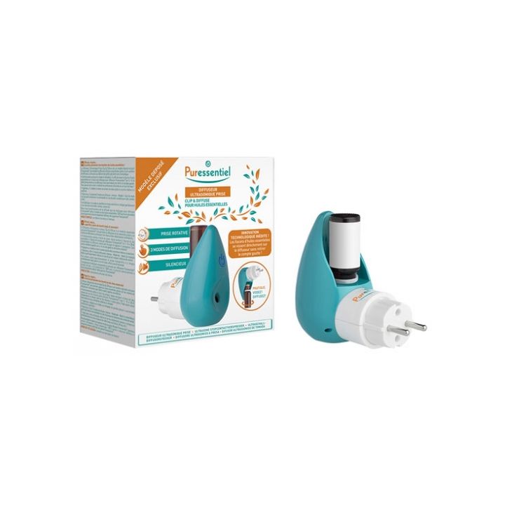 Diffuseur ultrasonique prise Clip et Diffuse Puressentiel - 1 prise