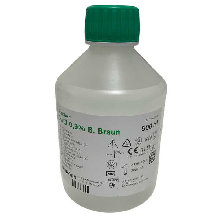 Ecotainer NaCl 0,9% Solution d'irrigation B Braun - flacon de 500ml