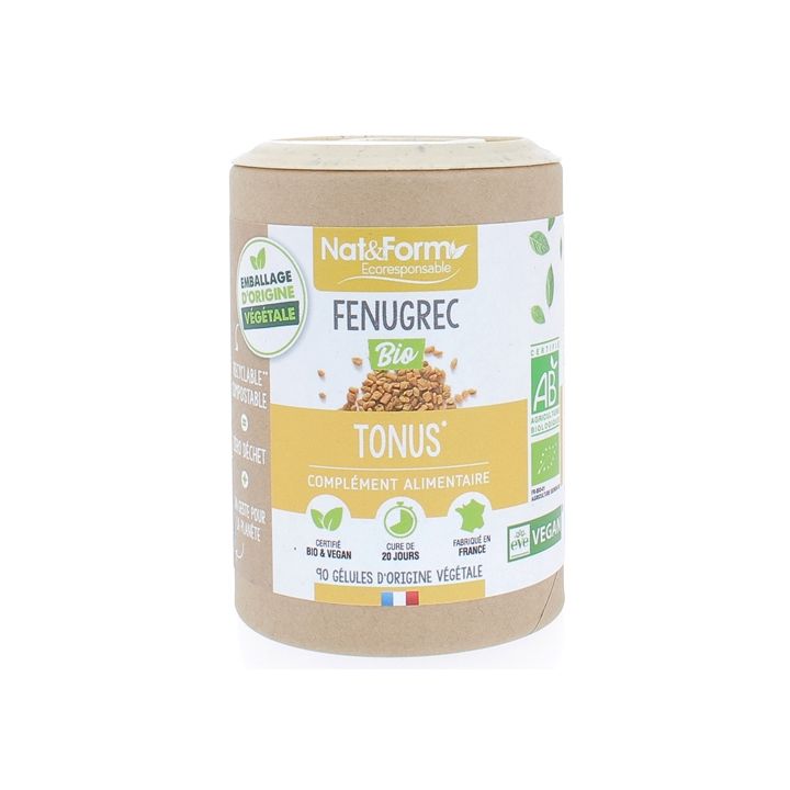 Fenugrec bio Ecoresponsable Nat&Form - boite de 90 gélules