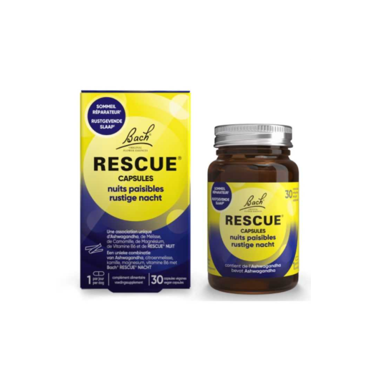 Fleurs de Bach Nuits paisibles Rescue - pot de 30 capsules