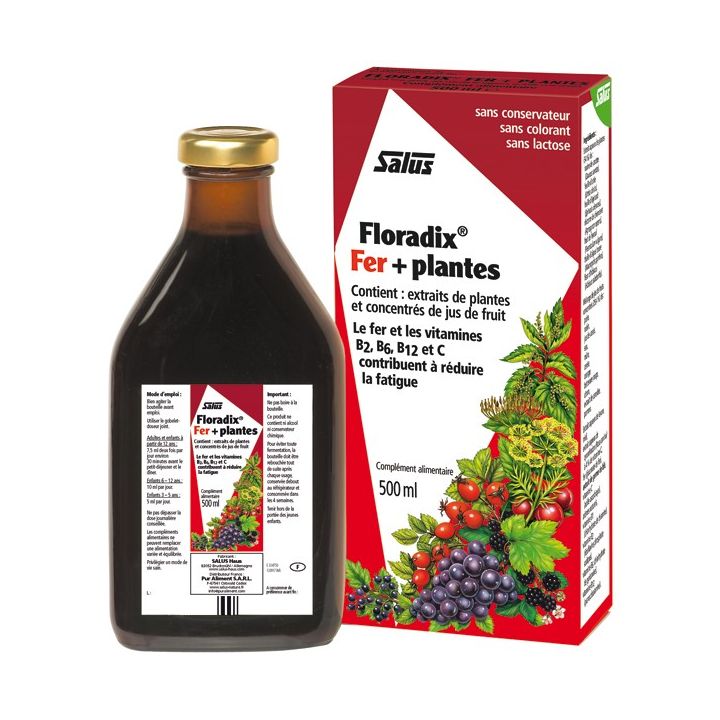 Floradix fer + plantes Salus - flacon 500 ml