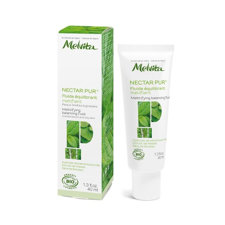 Fluide équilibrant matifiant Nectar Pur bio Melvita - tube 40 ml