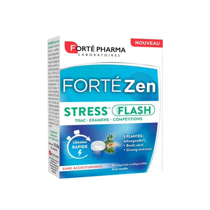 Forté Zen stress flash Forte Pharma - boite de 10 comprimés orodispersibles