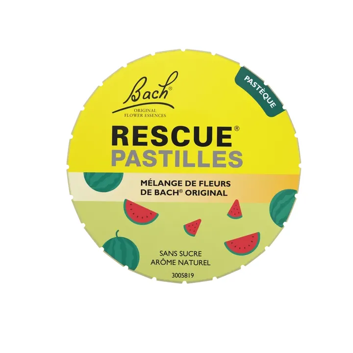 Fleurs de Bach Rescue pastilles saveur pastèque Famadem - boite de 50g