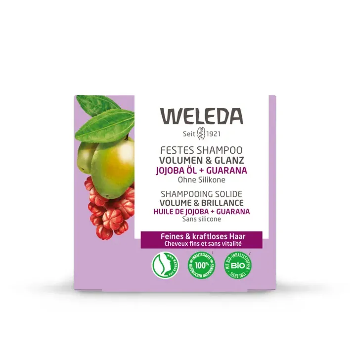 Shampooing solide volume et brillance Weleda - pain de 50g