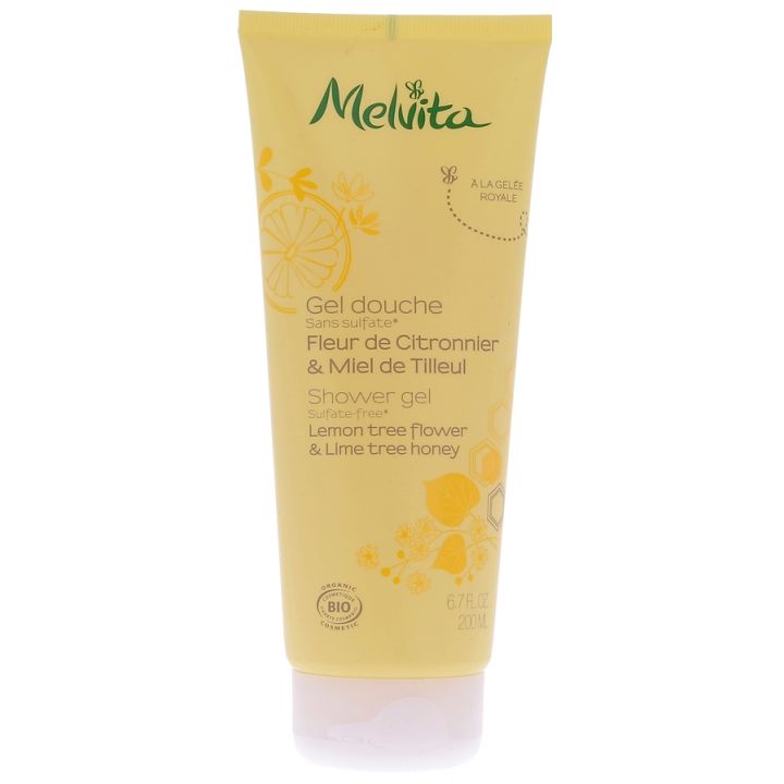 Gel douche fleur de citronnier & miel de tilleul Melvita - Tube de 200 ml