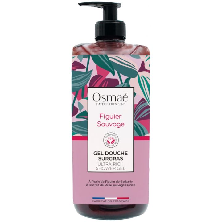Gel douche surgras Figuier sauvage Osmaé - flacon-pompe de 1L
