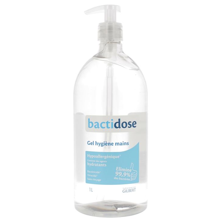 Gel hygiène des mains Bactidose - flacon à pompe de 1 l