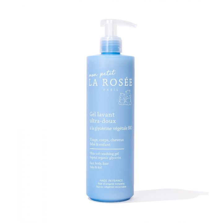 Gel lavant ultra doux bébé à la glycérine végétale La Rosée - flacon pompe de 400 ml