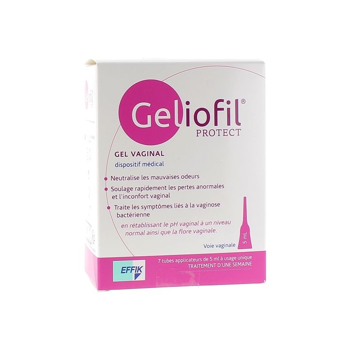 Geliofil Protect gel vaginal Effik - boite de 7 doses de 5 ml