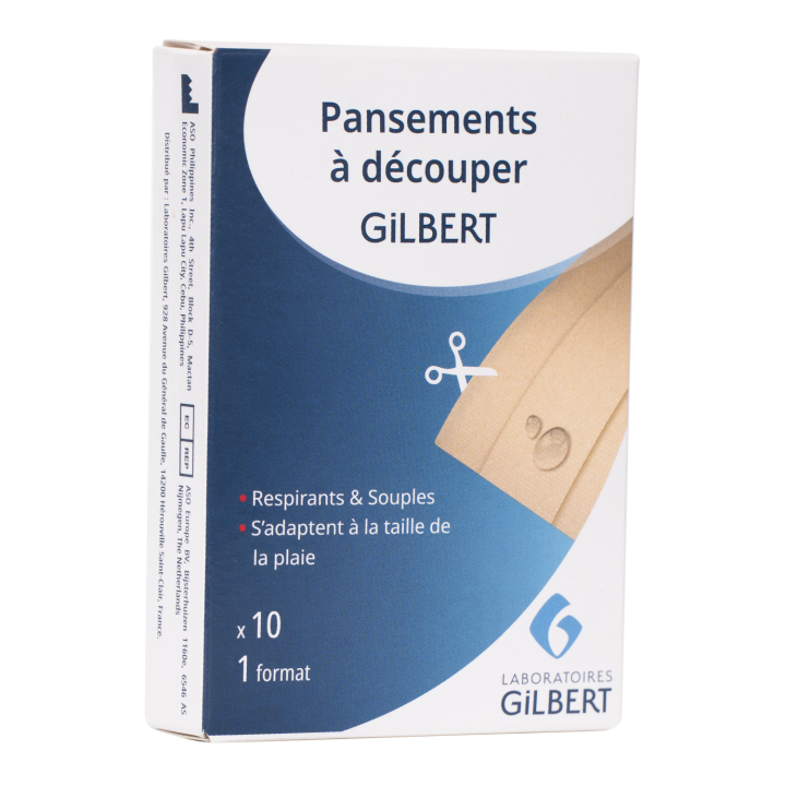Pansements à découper Gilbert - boîte de 10 pansements à découper