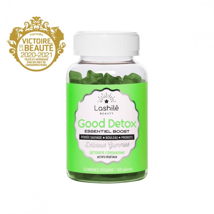 Good Détox essentiel boost Lashilé Beauty - boîte de 60 gummies végan