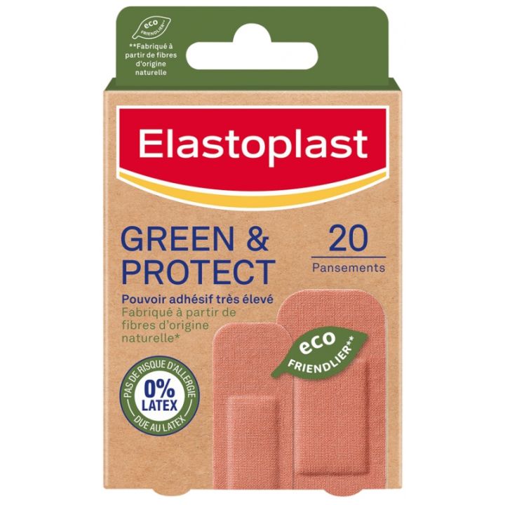 Green & protect Pansements Elastoplast - boîte de 20 pansements