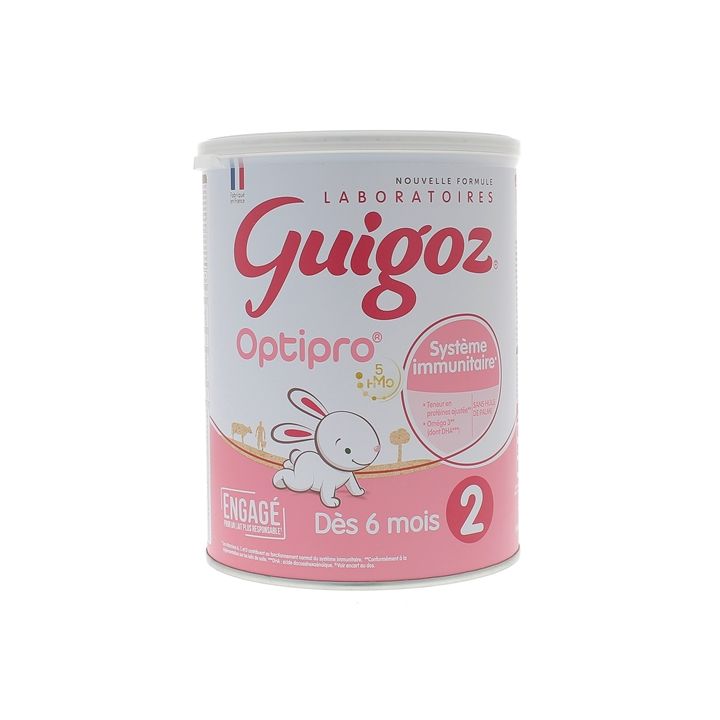 Guigoz optipro lait 2ème âge dès 6 mois - pot de 780 g