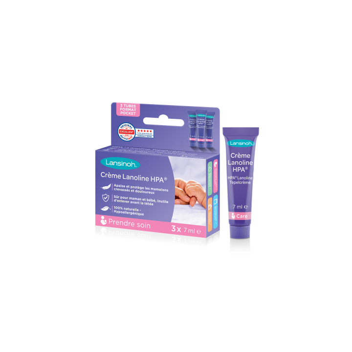 HPA Lanoline crème Lansinoh - boîte de 3 tubes de 7ml