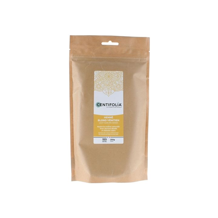 Henné blond vénitien pour cheveux blonds et châtains clairs Centifolia - paquet de 250 g