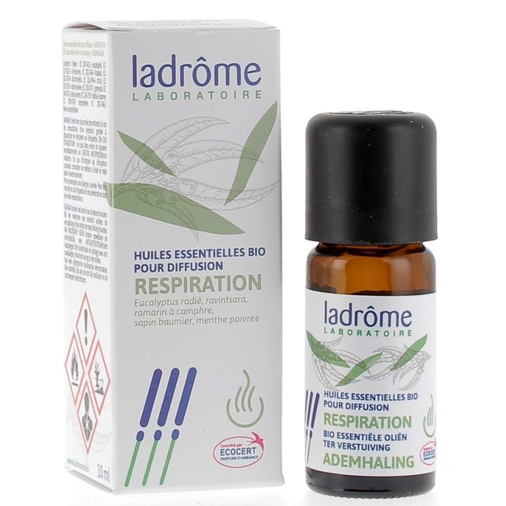 Huile essentielle pour diffusion respiration bio Ladrôme - flacon de 10 ml