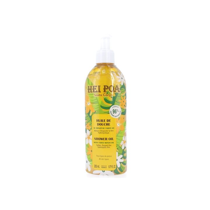 Huile de douche Monoï Hei Poa - flacon pompe de 250 ml