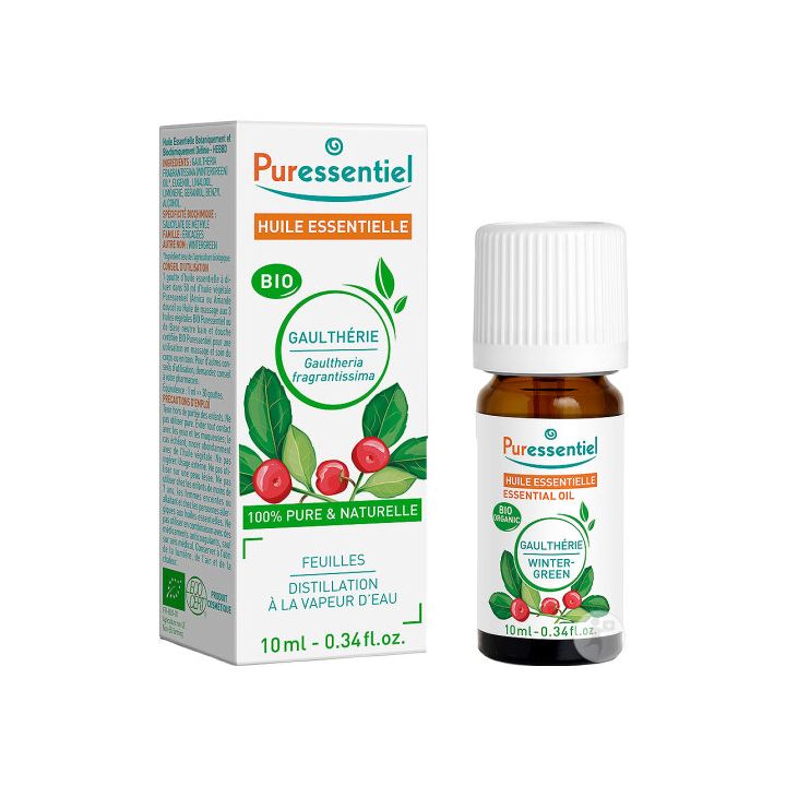 Huile essentielle bio Gaulthérie Puressentiel - flacon de 10ml