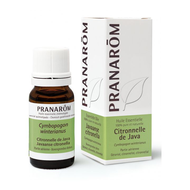 Huile essentielle de citronnelle de java Pranarôm - flacon de 10 ml