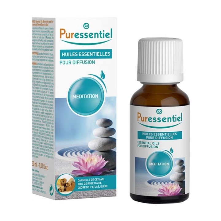 Huiles essentielles Meditation pour diffusion Puressentiel - flacon de 30 ml