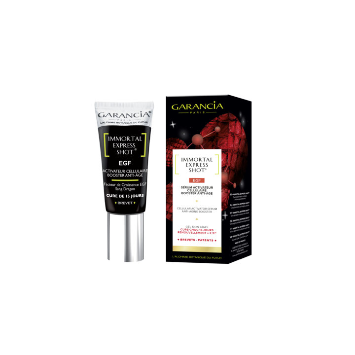 Immortal Express Shot EGF Sérum Activateur Cellulaire Booster Anti-Âge Garancia - tube de 15 ml