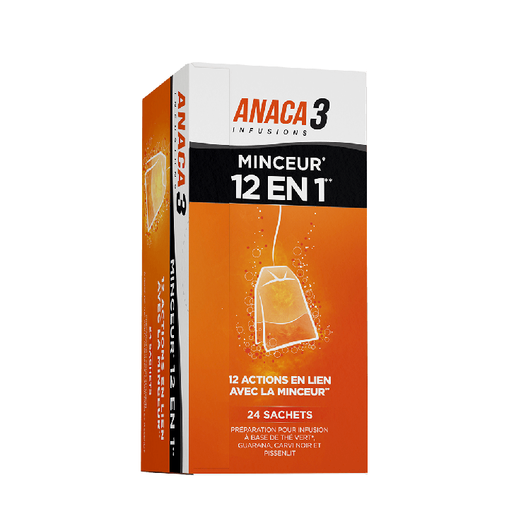 Infusion minceur 12 en 1 Anaca3 - boîte de 24 sachets
